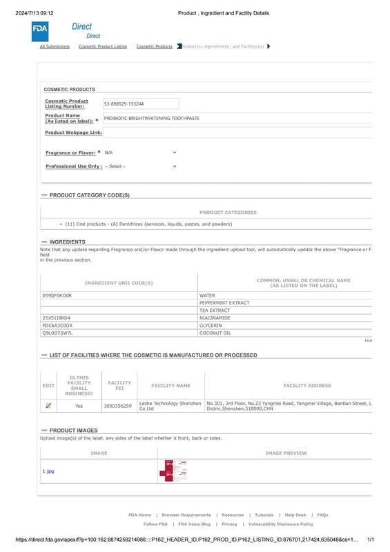 US SP-6 Probiotic Toothpaste,Sp-6 Toothpaste Whitening Quick White Toothpaste