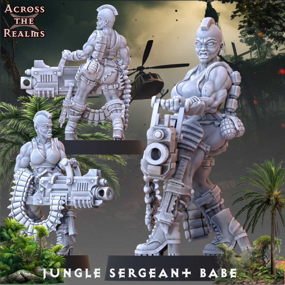 JUNGLE FIGHTERS SERGEANT WITH PLANTS