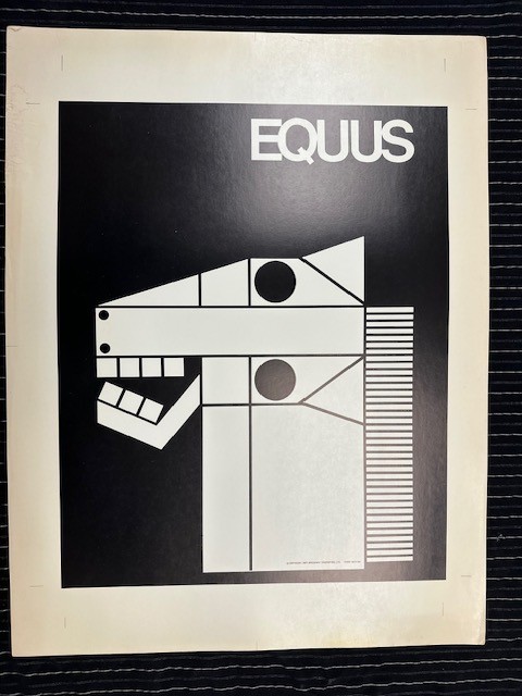 EQUUS UNCUT POSTER VINTAGE 1977 FIRST EDITION 20''x26'' RARE