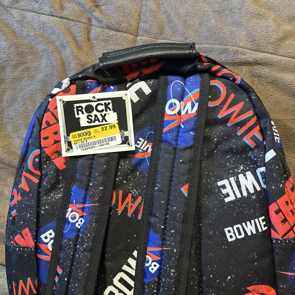 New David Bowie Backpack Black Large Print