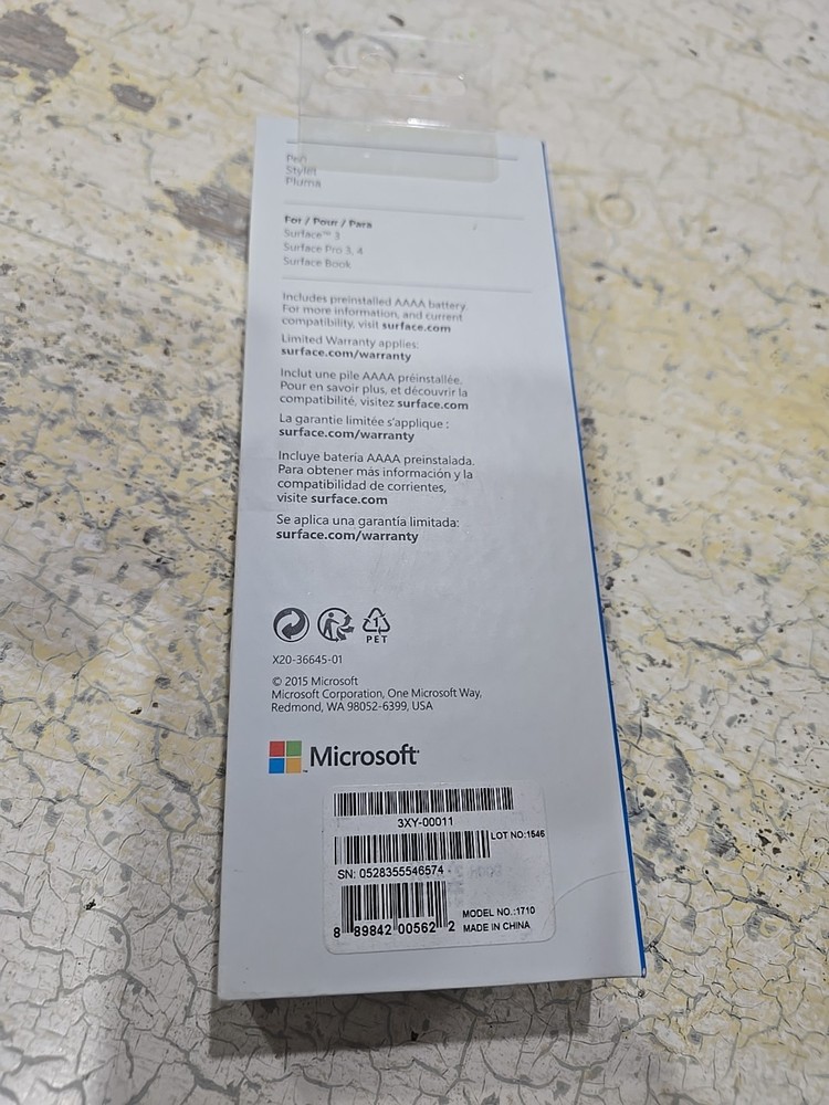 Microsoft Surface Pen Stylet Pluma for Surface 3, Surface Pro 3, 4, Surface Book