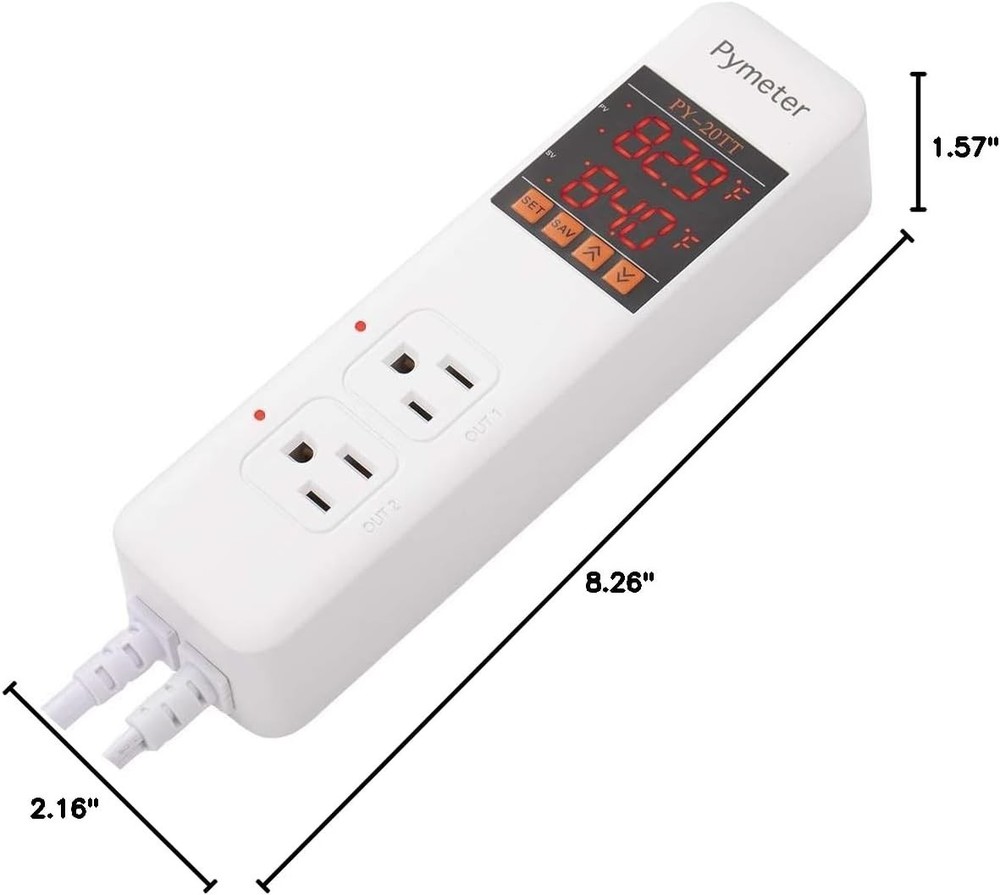 Digital Temperature Controller - Dual Probe for Pets