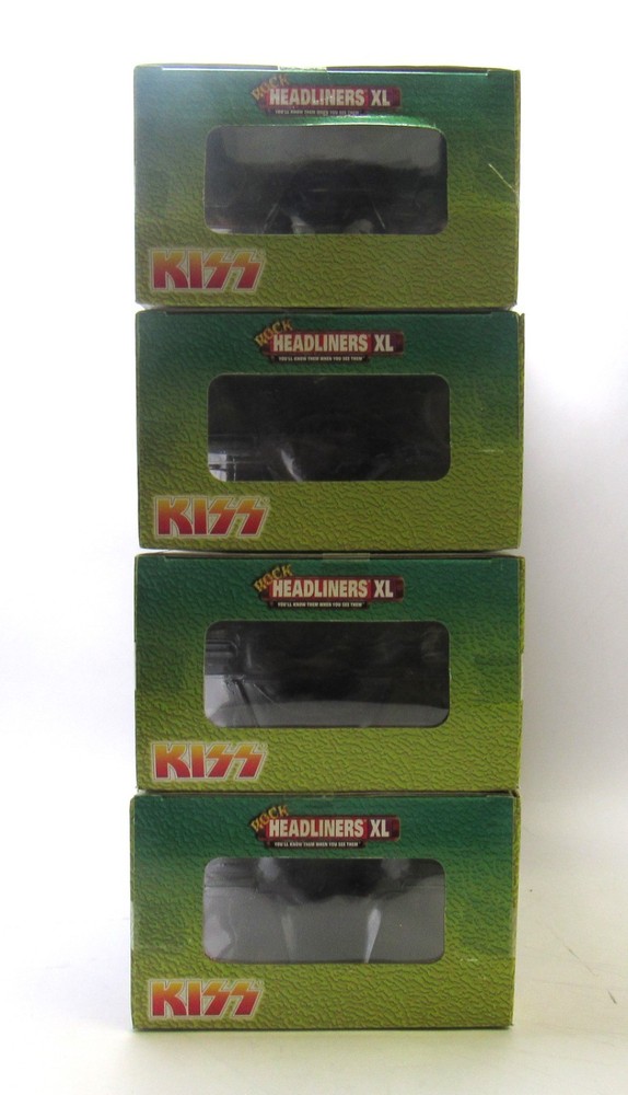 KISS (Love Gun) *SET OF 4* Rock Headliners XL 1999 Equity Marketing NEW/SEALED