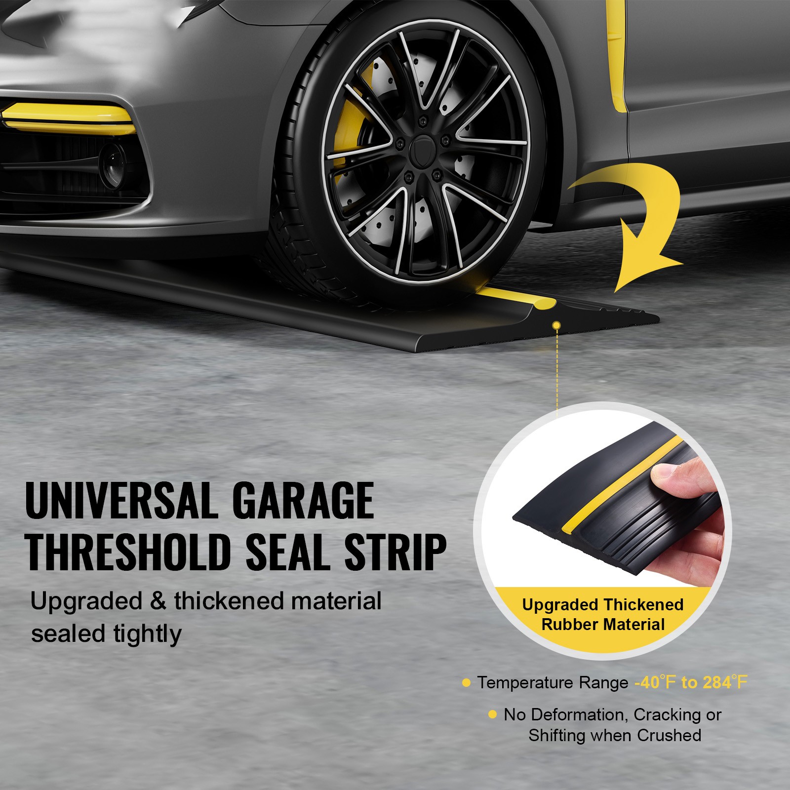Garage Door Threshold Seal Strip 20 FT Universal Bottom Waterproof PVC