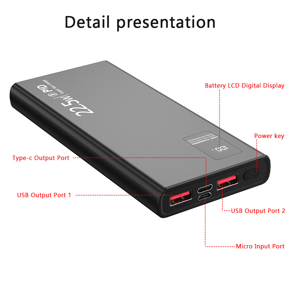 9000000mAh Portable Power Bank 2 USB External Battery Charger For Cell Phone