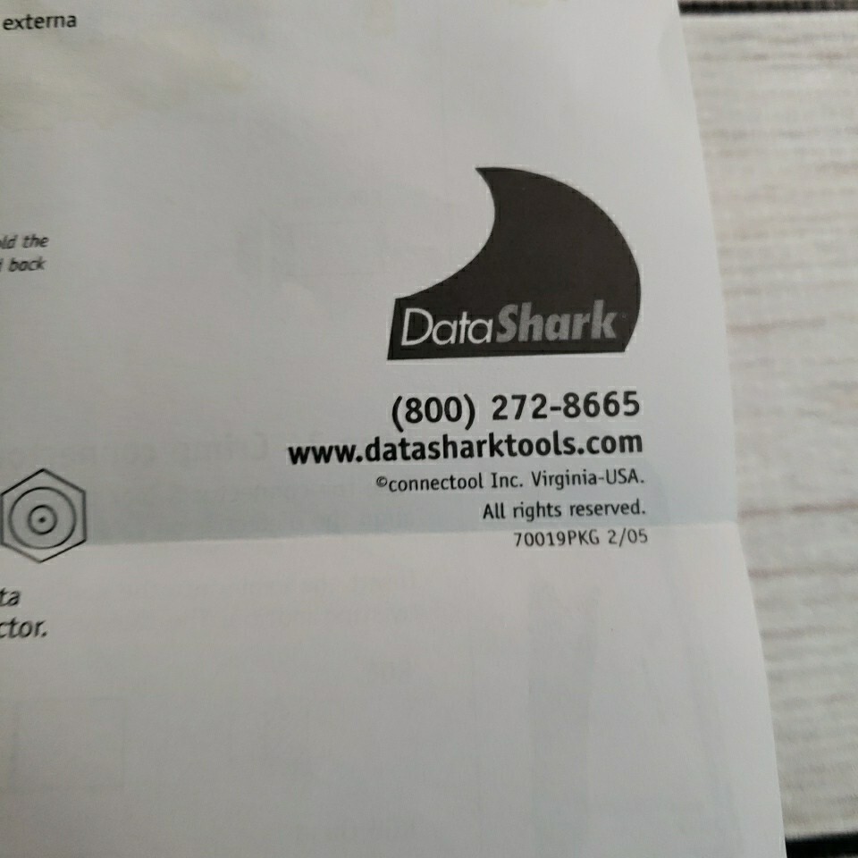 Data Shark Digital Cable TV Satellite Tool Kit Cord Installation PA70019PKG