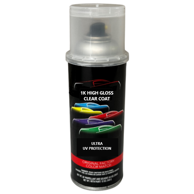High Gloss UV Protection Automotive 1K Clear Coat 12 oz Spray Can