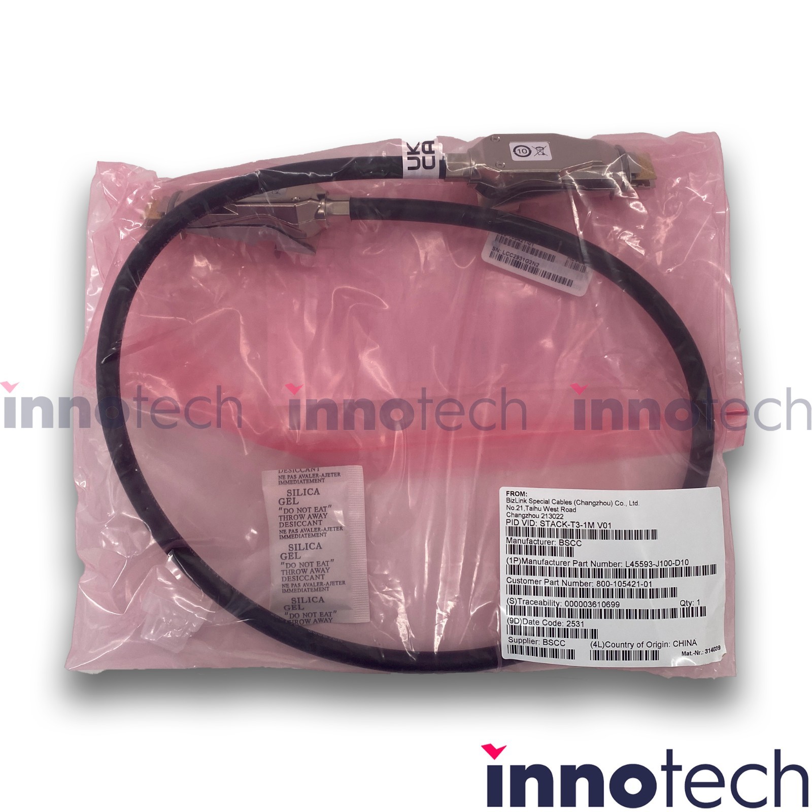 Cisco STACK-T3-1M Type 3 Stacking Cable for Catalyst 9300 New Sealed