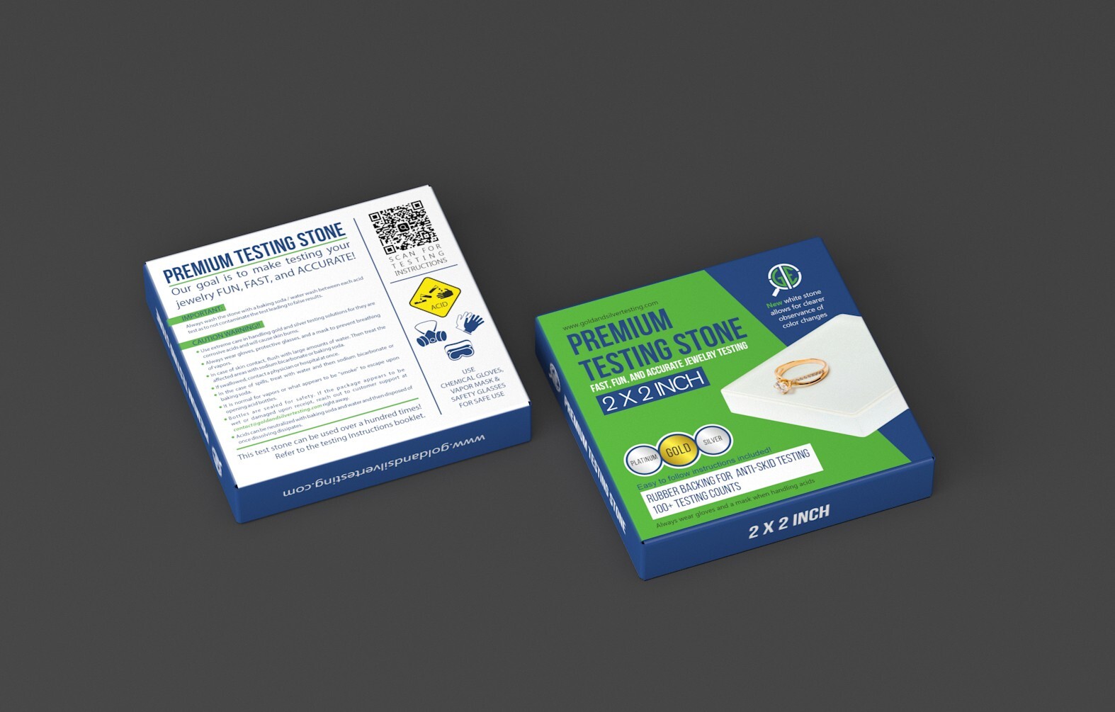 4 Gold Silver Platinum Jewelry Tester Scratch Streak Stones Acid Testing 14K 18K