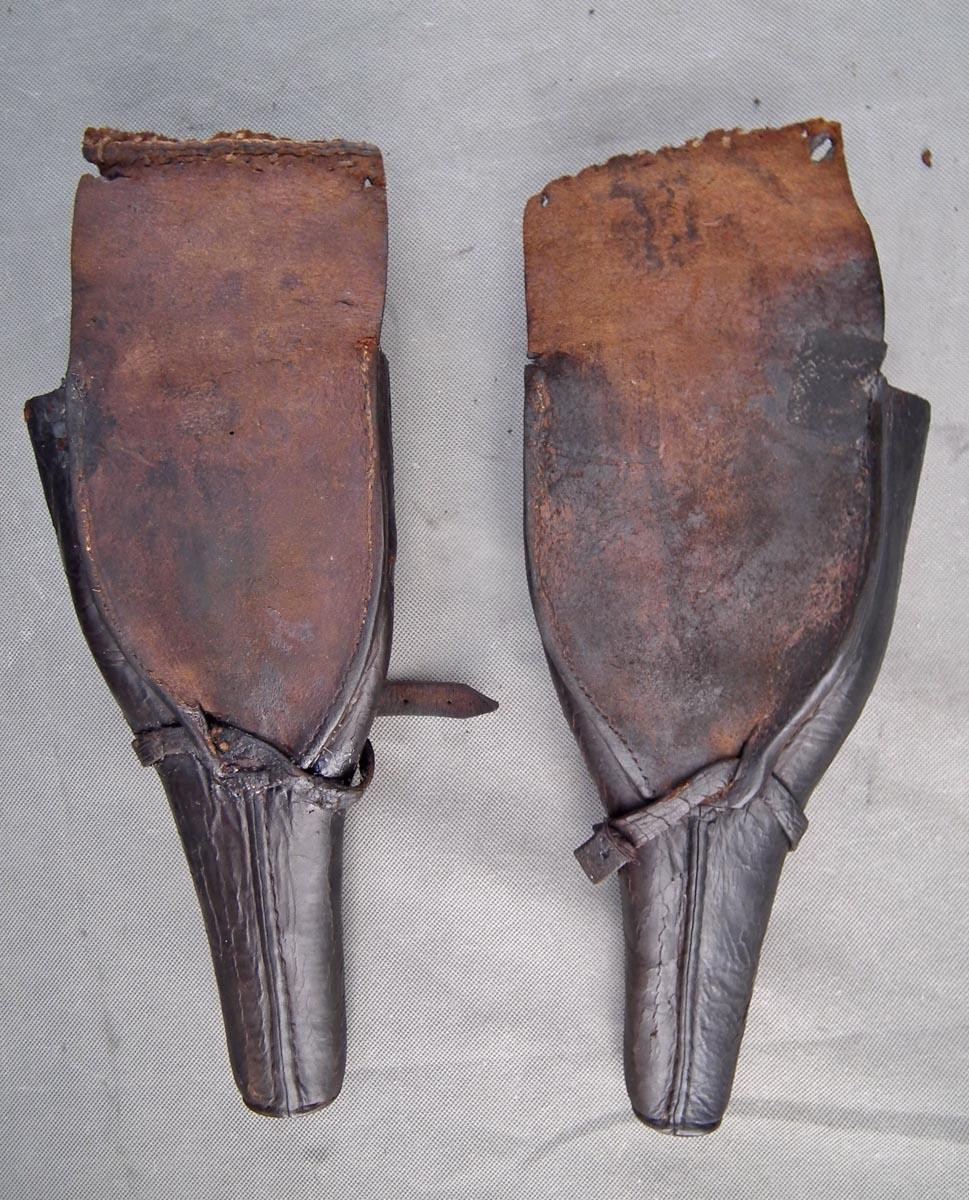 Antique American Civil War Dragoon Saddle Holsters Colt Dragoon Pistols Revolver