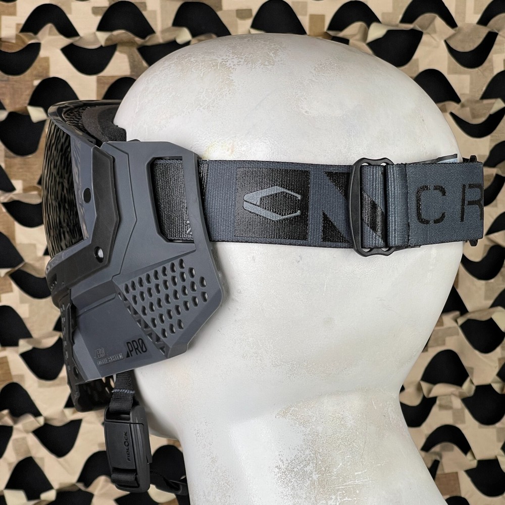 Carbon CRBN Zero Pro Paintball Mask (Less Coverage) - Graphite - Silver Mirror