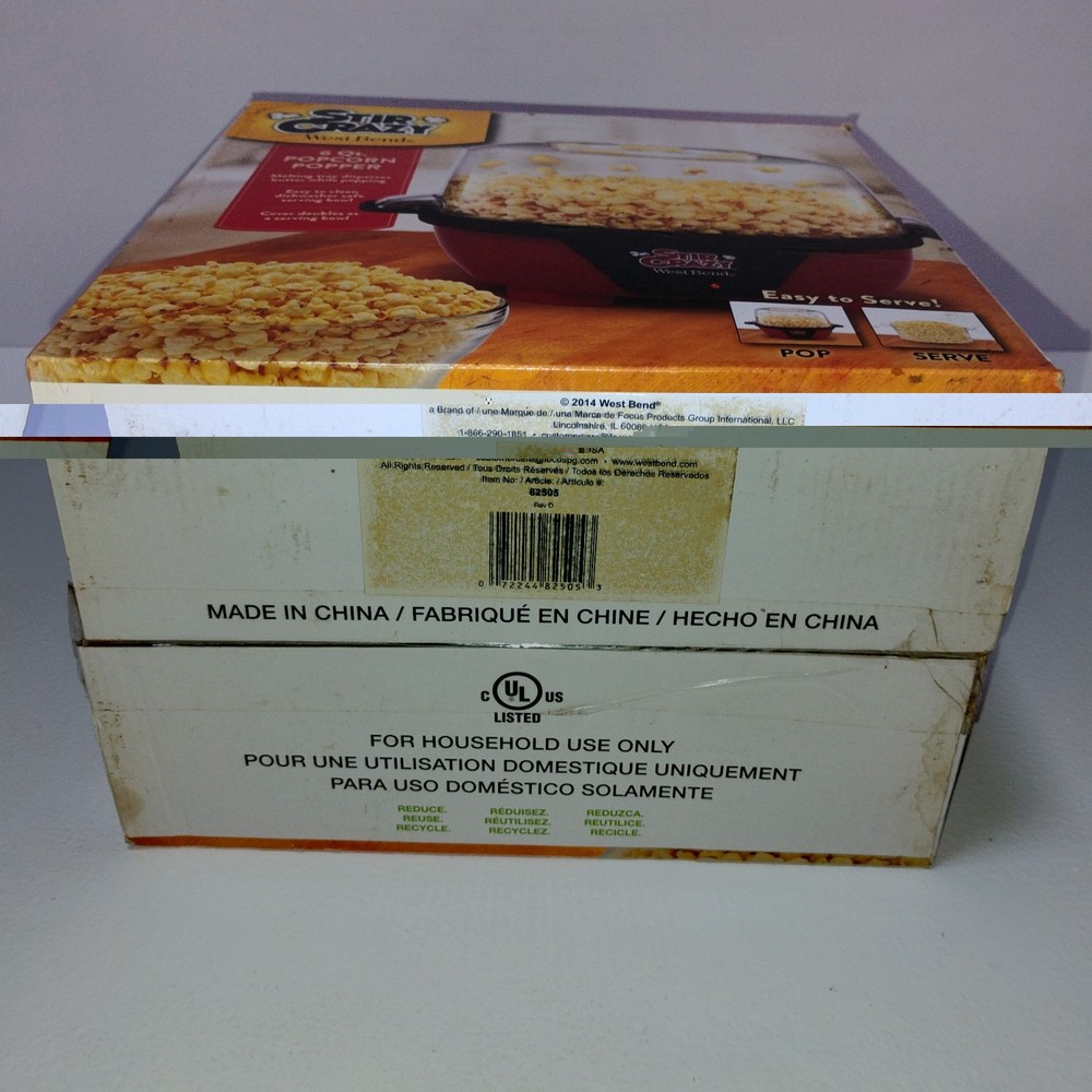 West Bend Stir Crazy 6 Quart Popcorn Popper