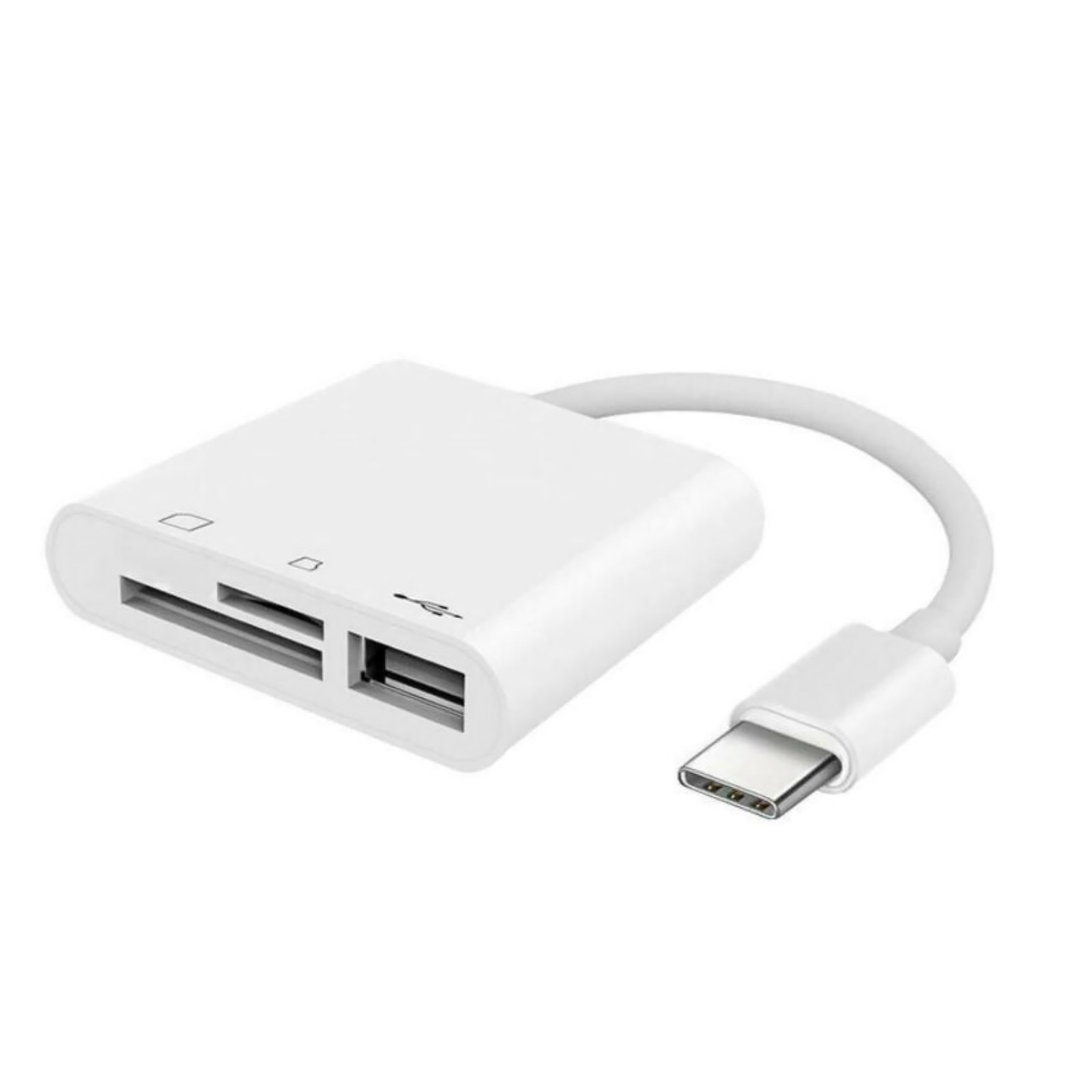 3-Port USB Type C to Card Reader Adapter SD Card Reader For MacBook Pro Laptop w