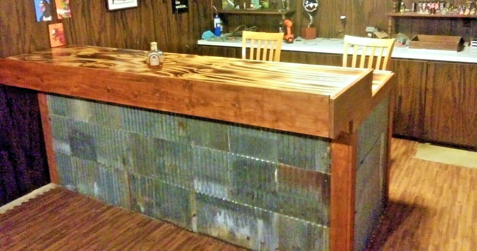 SALE! 10 pcs 11 1/2" x 11 1/2" RECLAIMED CORRUGATED METAL TIN ROOFING PANELS