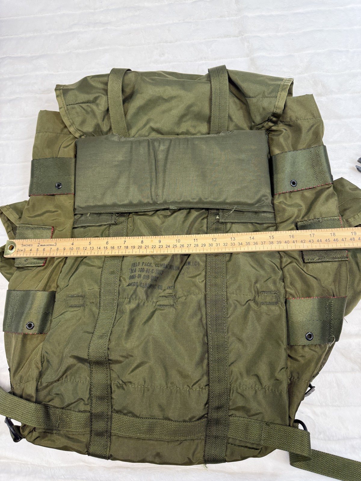 Vintage US Military ALICE Field Pack Medium Nylon Combat Backpack Army OD Green