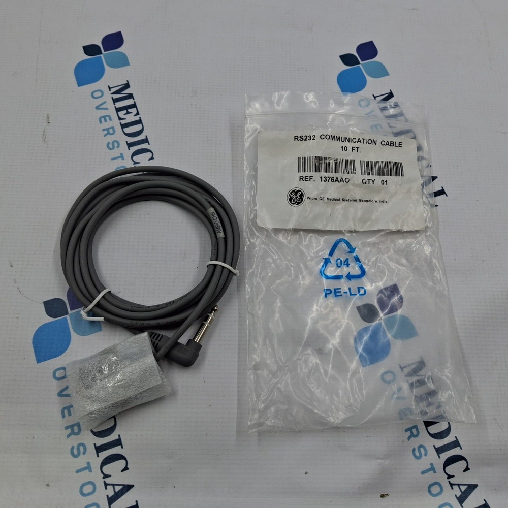 GE Communication Cable 10ft RS232 Ref 1376AAO