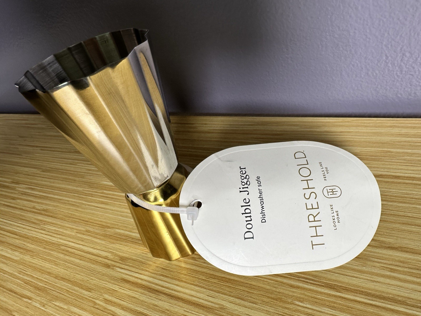 Threshold Double Jigger Metal Stainless Steel Gold Commercial Bar Tool