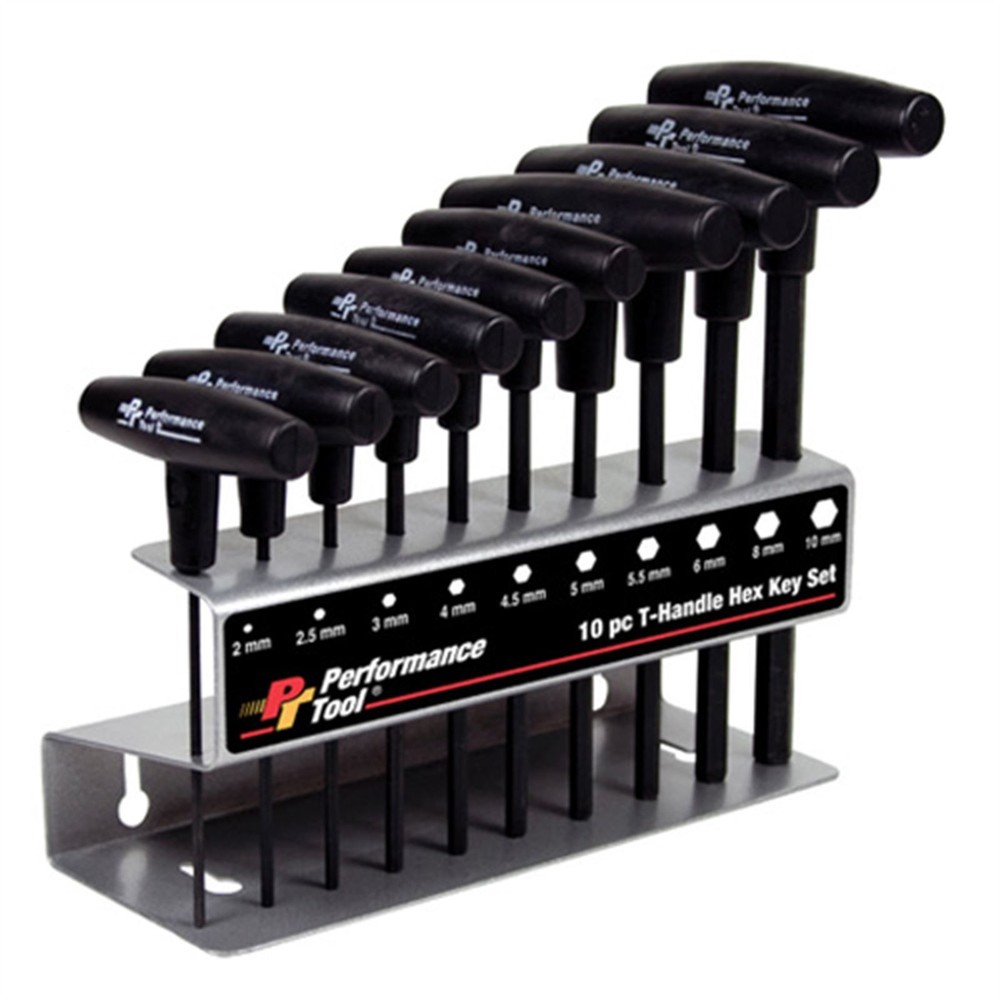 Performance Tool T-Handle Hex Set 10-Pieces W80275