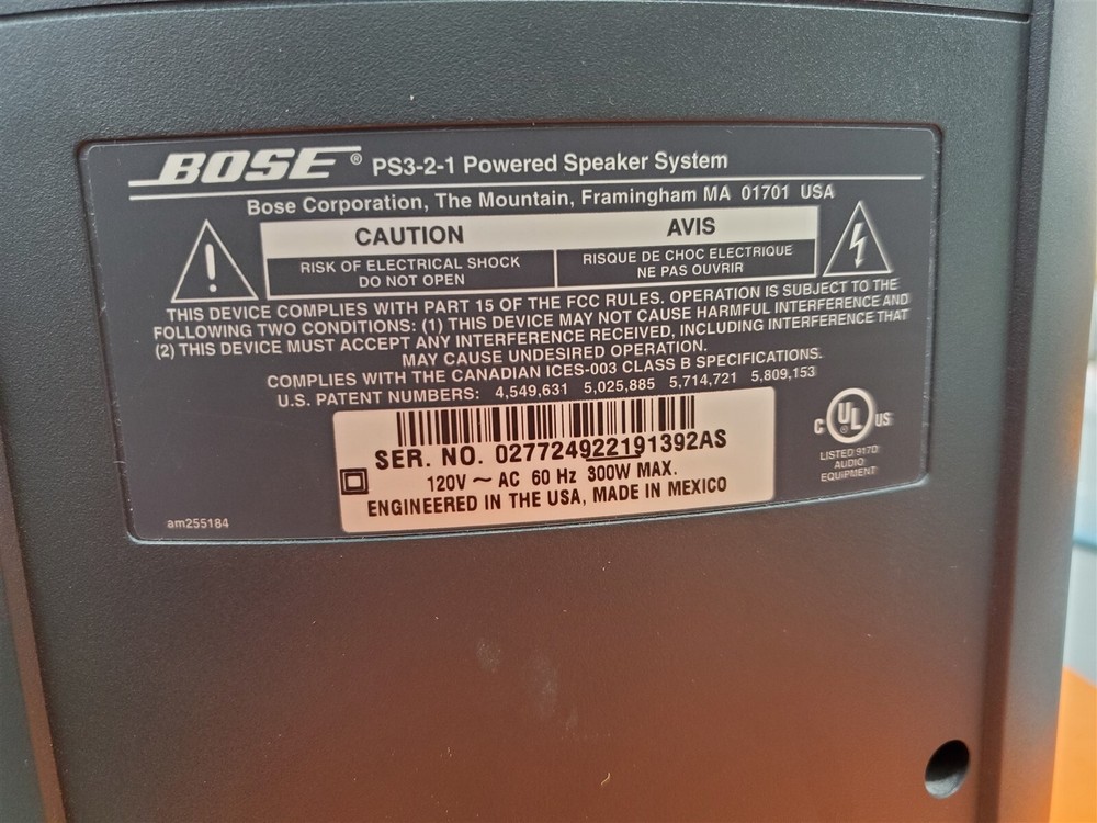⭐️⭐️⭐️⭐️⭐️ **UNTESTED** Bose AV3-2-1 Media Center Subwoofer PS3-2-1