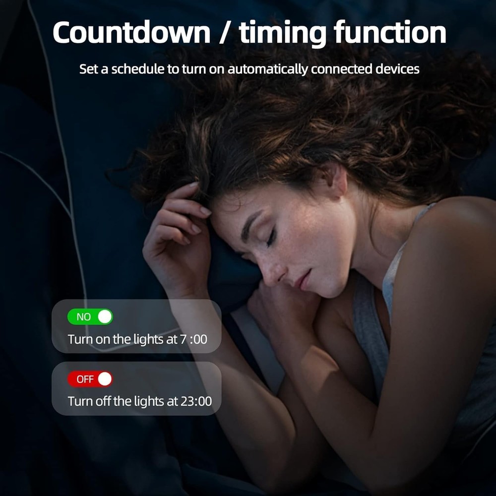 2-Pack 16A Mini Smart WiFi Switch – Alexa & Google Compatible, Timer, LAN Contro