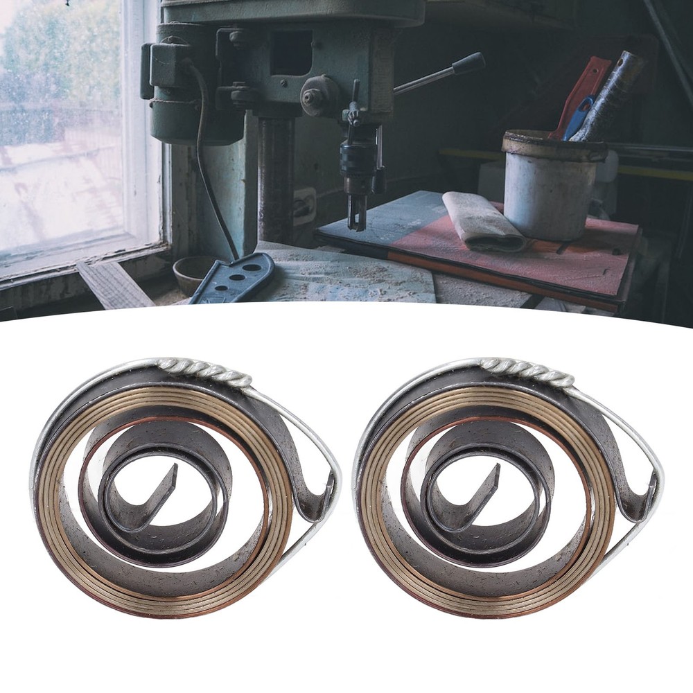 2Pcs Drill Press Spring Quill Feed Return Coil 8mm Width 35mm Outer Diameter