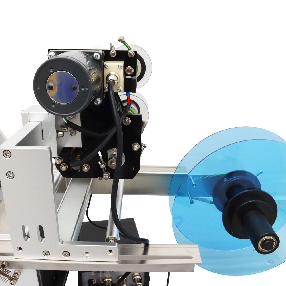 Semi-automatic Round Bottle Coding and Labeling Machine Stand-alone Label 110V