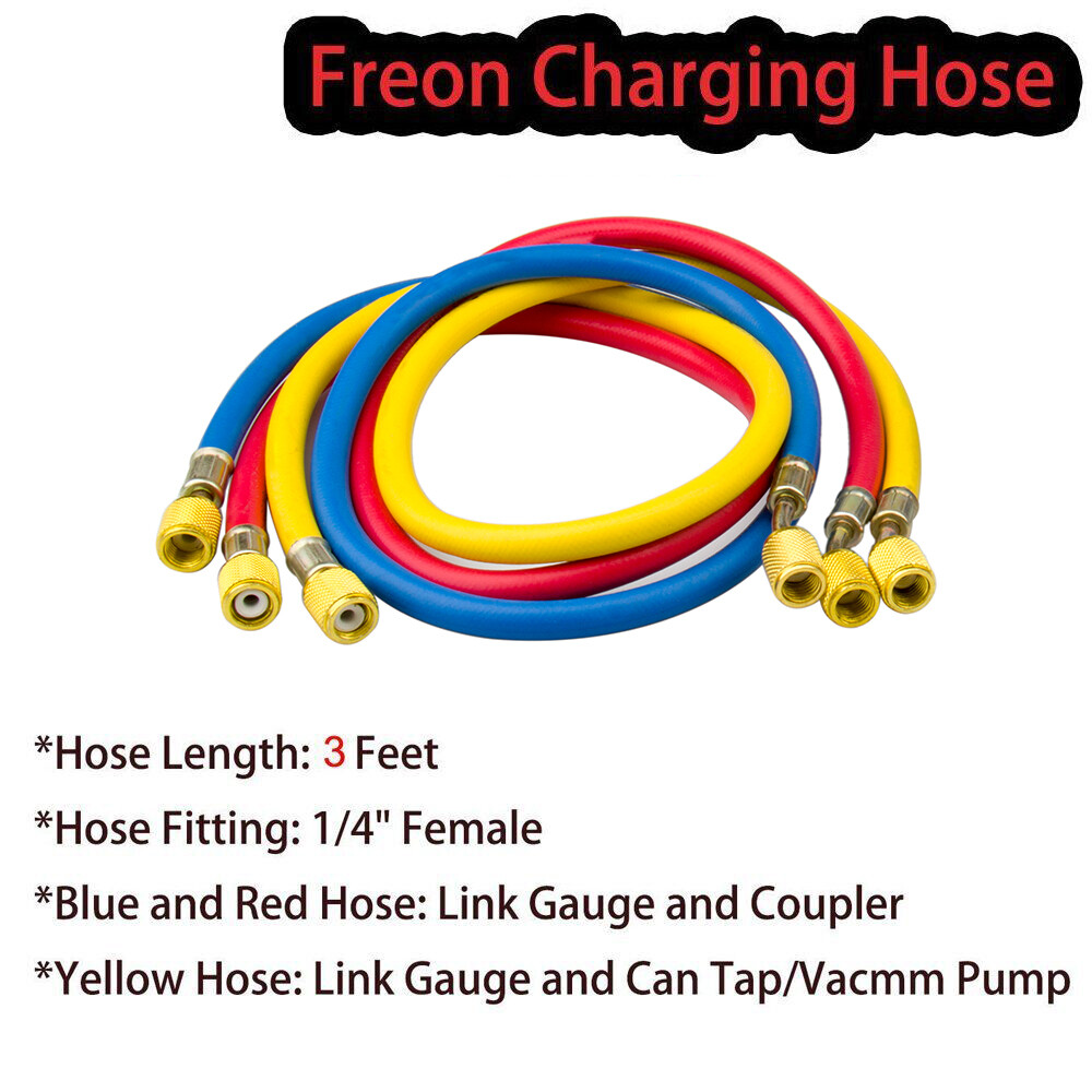 A/C Manifold Gauge Set HVAC Refrigeration Charging Service for Refrigerant