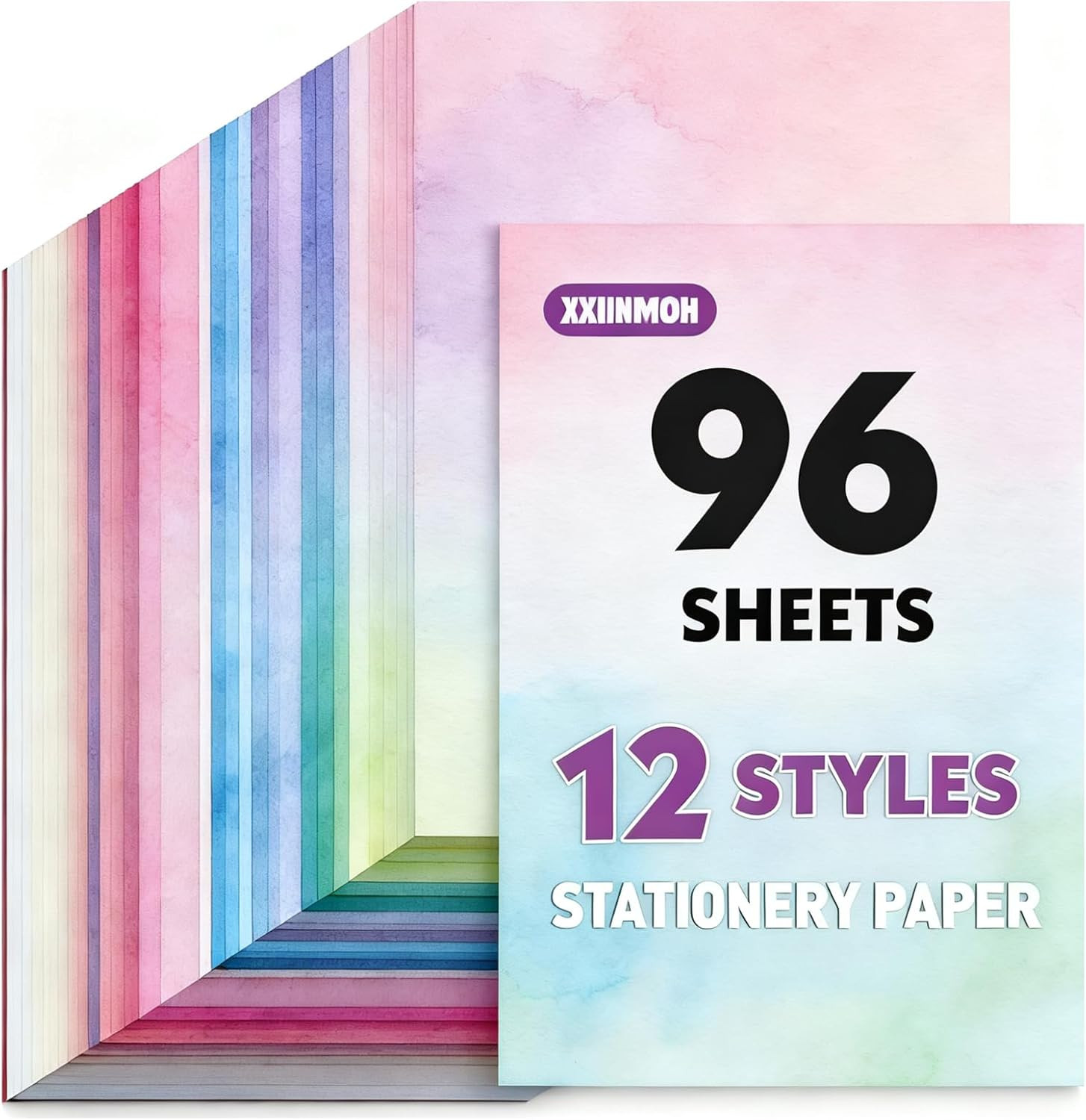 96 Sheets Double-Sided Scrapbook Paper 8.5 X 11 In, Colorful Decorative Printer
