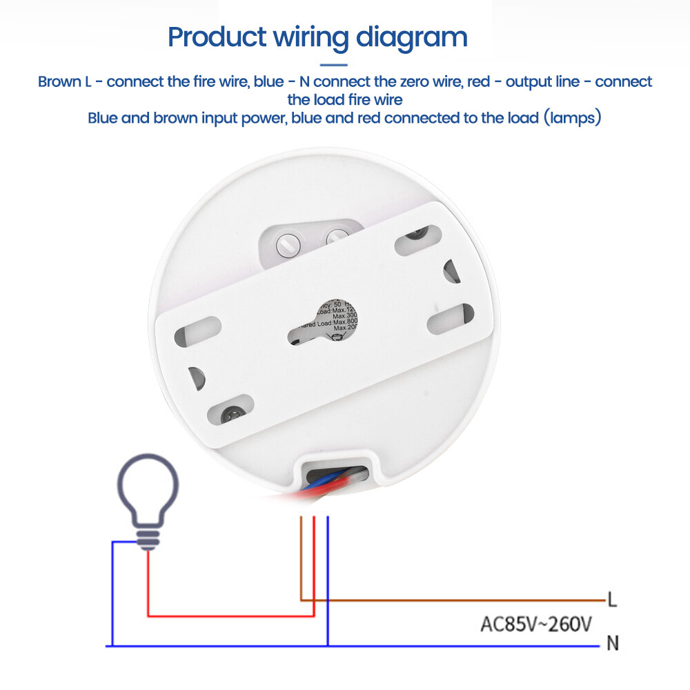 AC85-265V Infrared PIR Motion Induction Sensor Switch For LED Ceiling Light US
