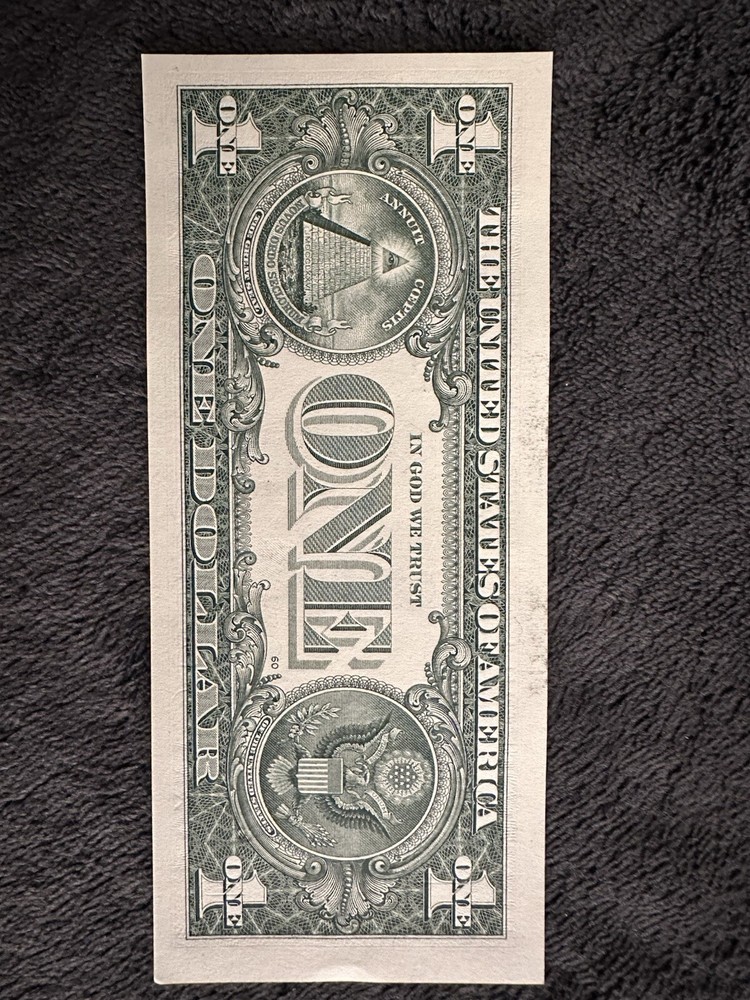 True Flipper Serial Fancy Us Dollar Bill Minor Mis Cut Error Notes