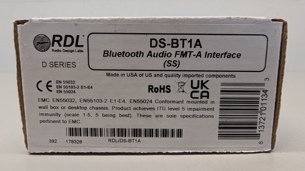 RDL DS-BT1A Bluetooth Audio FMT-A Interface (SS)