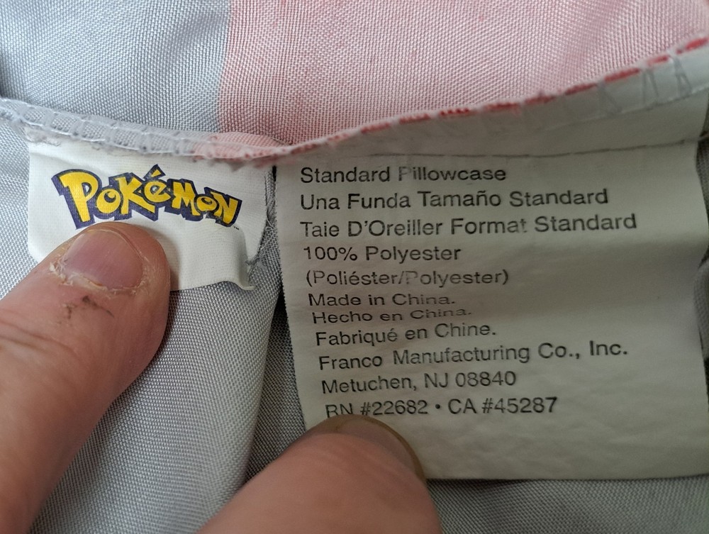 Sleeping Pikachu Standard Size Pillowcase