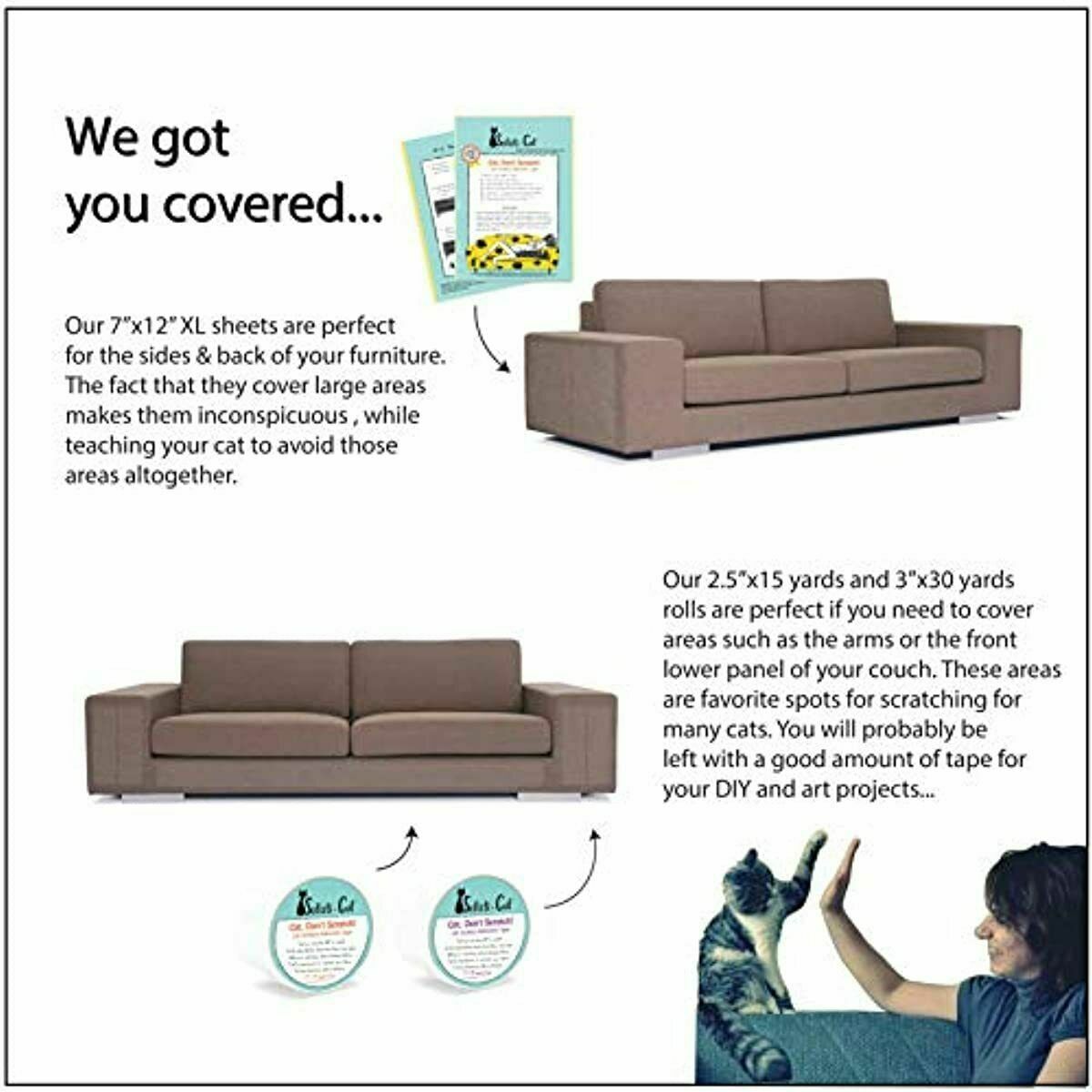 Sofisti-Cat Scratch Deterrent Tape - Clear Double-Sided Training