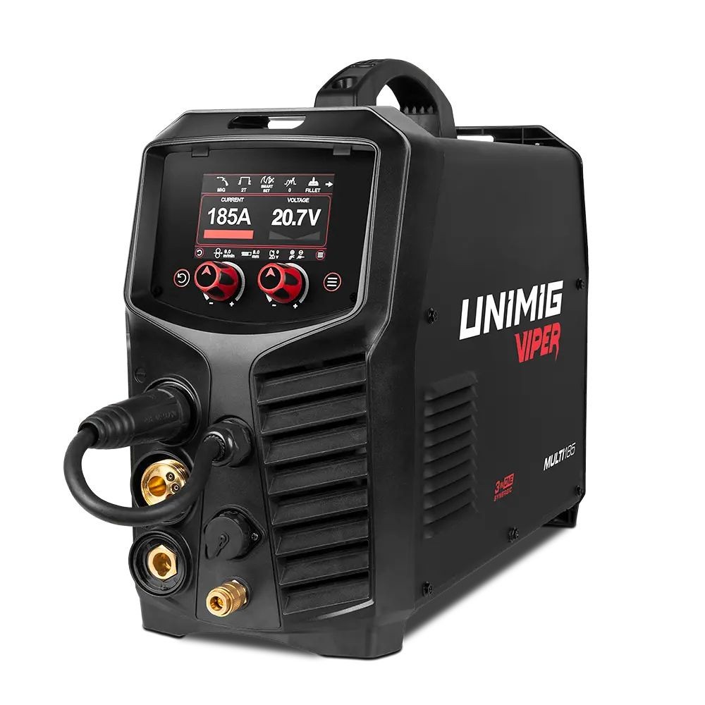 UNIMIG VIPER MULTI 185 Mig Tig Stick Welder Pulse + Torch Wire KUMJRVM185 U11260