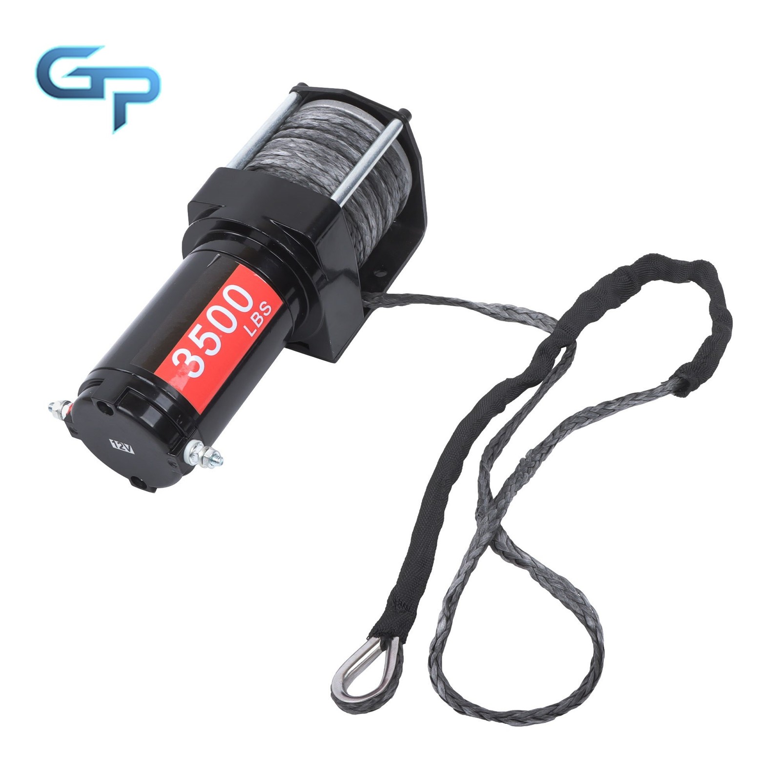 3500lbs 12VDC/1.5HP Synthetic Rope Electric Winch w/ Wireless+Wired Control