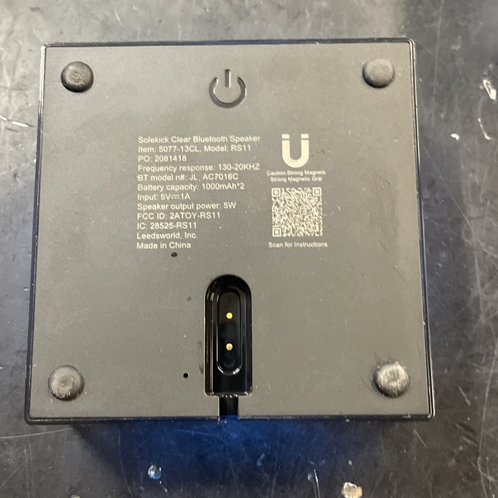 Solekick clear bluetooth speaker