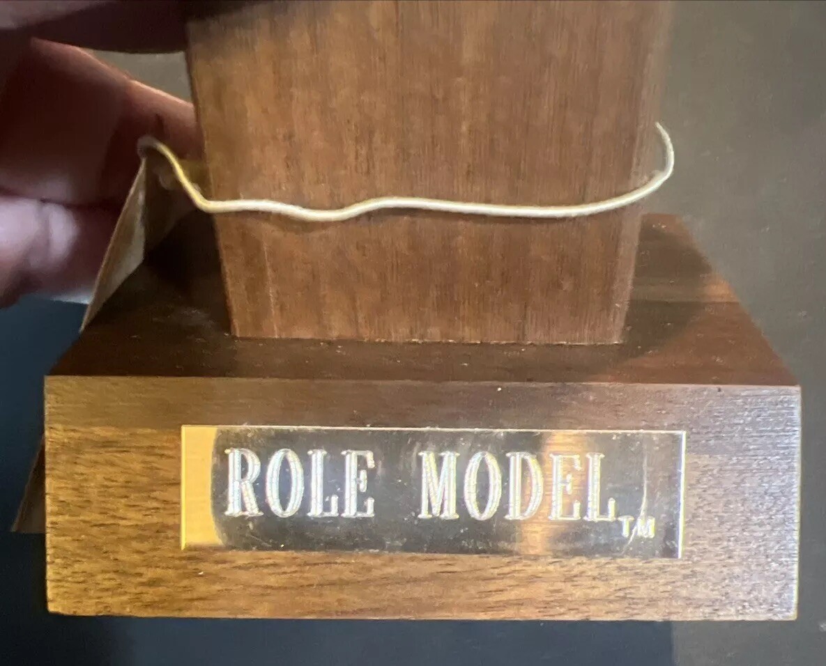 Vintage 80s Novelty Gift “Role Model” Trophy Faux Food Roll by Visual Puns
