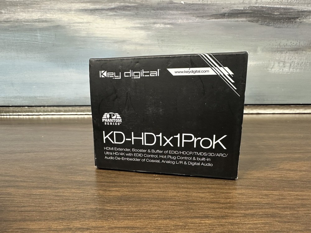 Key Digital KD-HD1x1ProK HDMI Extender/Booster/Buffer with Audio De-Embedder