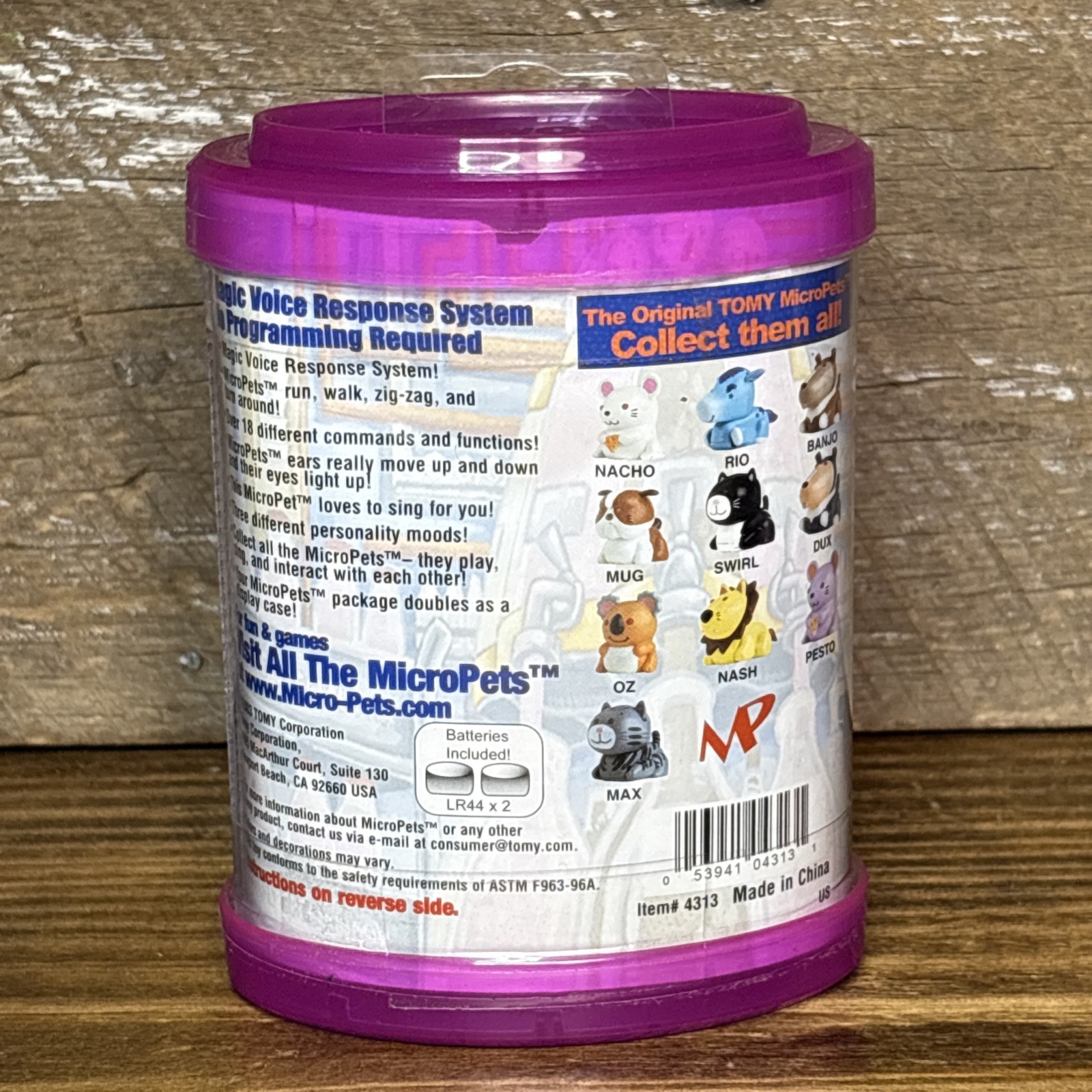 Rare TOMY MicroPets Black/White Cat Swirls Toy Interactive Pets Vintage Series 3