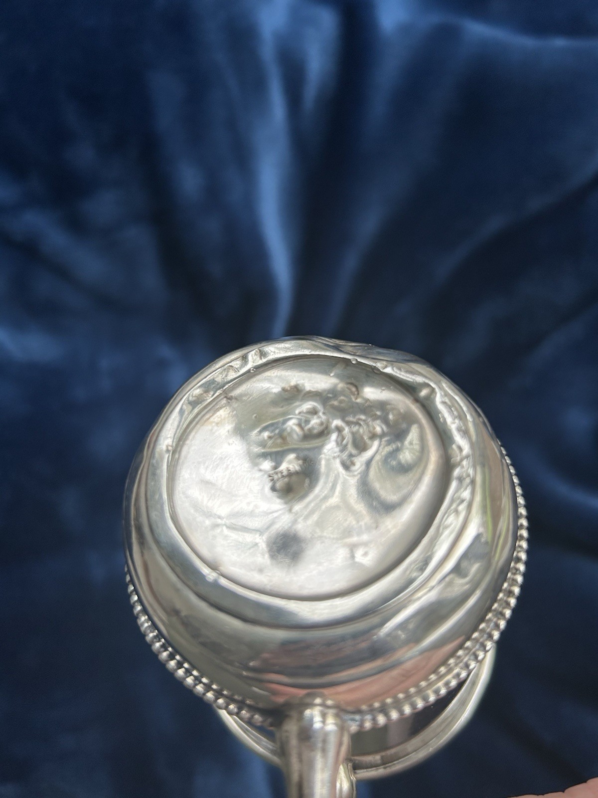 Antique STERLING Silver Baby Cup Heavy Engr. C.A.F.,Jr. May 15, 1910 89.4 Grams