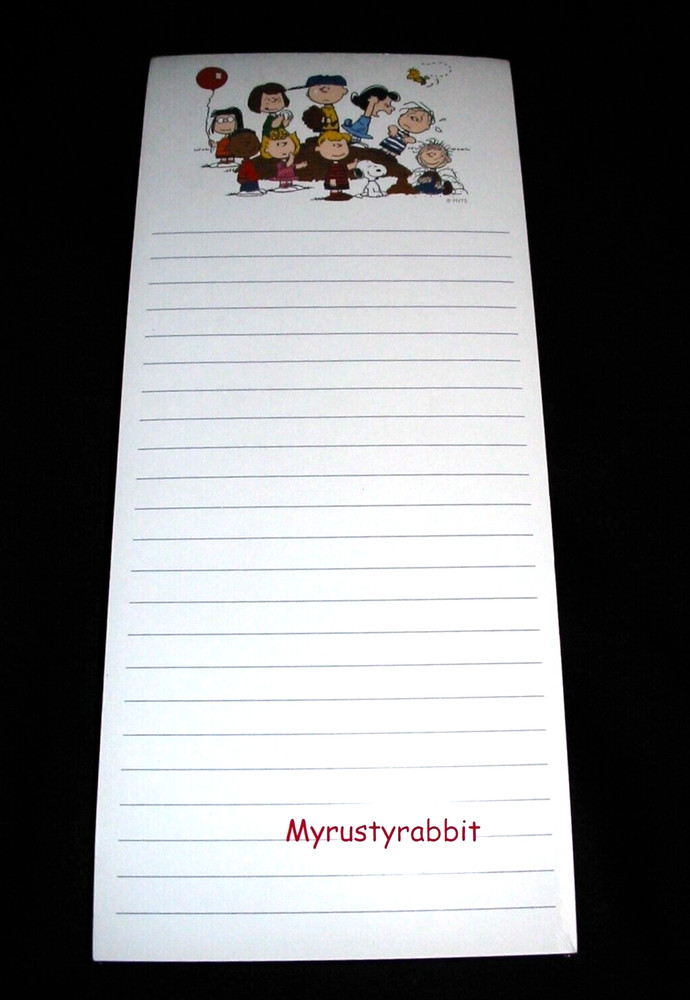 Peanuts Gang Note List Pad - 100 Sheets - Graphique Magnetic New