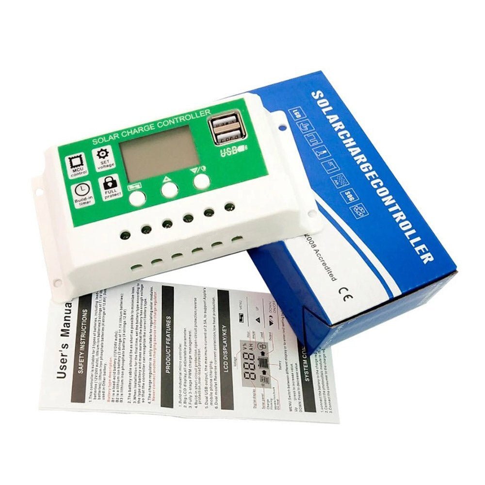 12/24V 30A Solar Panel Lithium Ion Battery PWM Regulator Charge Controller