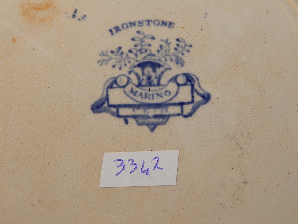 Antique 1830 Rare Ironstone Transferware Plate Marino Pattern E. & G. PHILLIPS