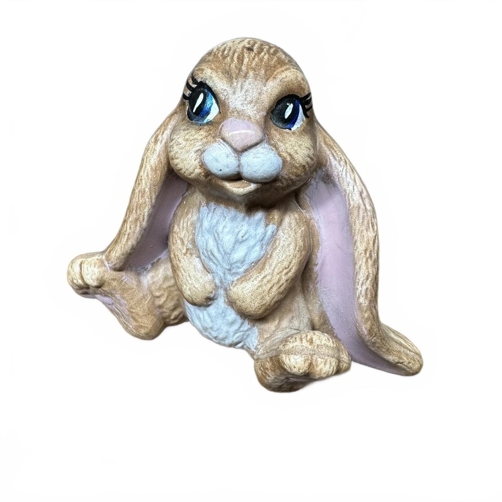 Vintage 1993 Scioto Mold Hand Painted Ceramic Bunny Figurine Easter Decor