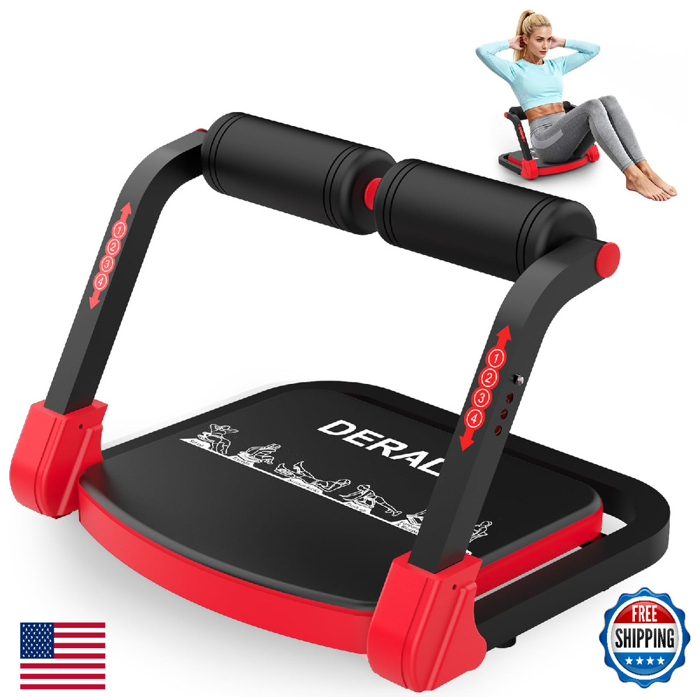 DERACY Sit Up Exercise Equipment, Adjustable Ab Machine, Multi-Functional Sit Up