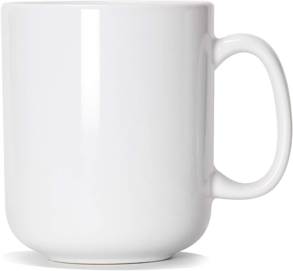 20 OZ Large Coffee Mug, M016 Plain Ceramic Boss Big Tea Cup with Handle, White