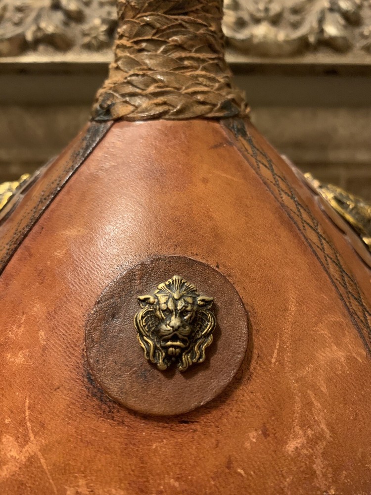 Italian leather wrapped decanter