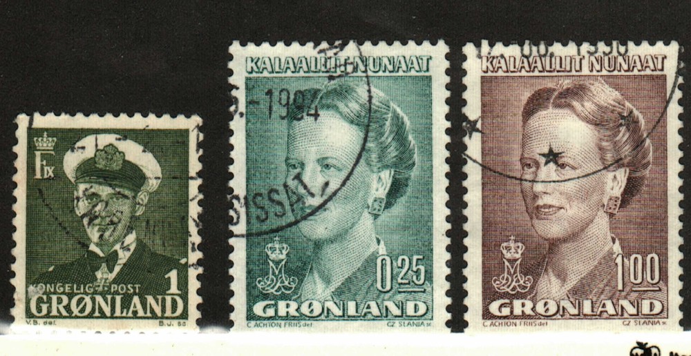 Greenland #28, 214, 217 used