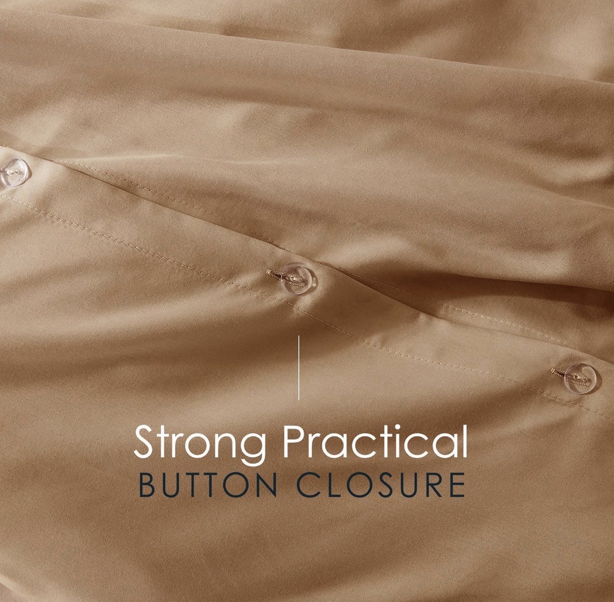 Mocha Brown Duvet Cover | Queen Size - 90” x 90” | 3 Piece Bedding Set