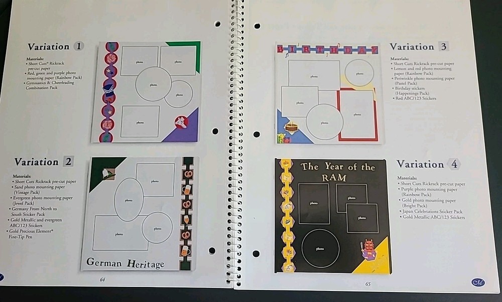 Creative Memories Fast Formulas Instruction Book - 4th Edition 2003